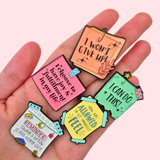 I Won't Give Up! | Affirmation Enamel Pin