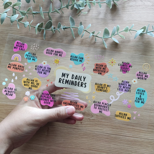 480ml/16oz UV DTF Cup Wrap | God Daily Reminders