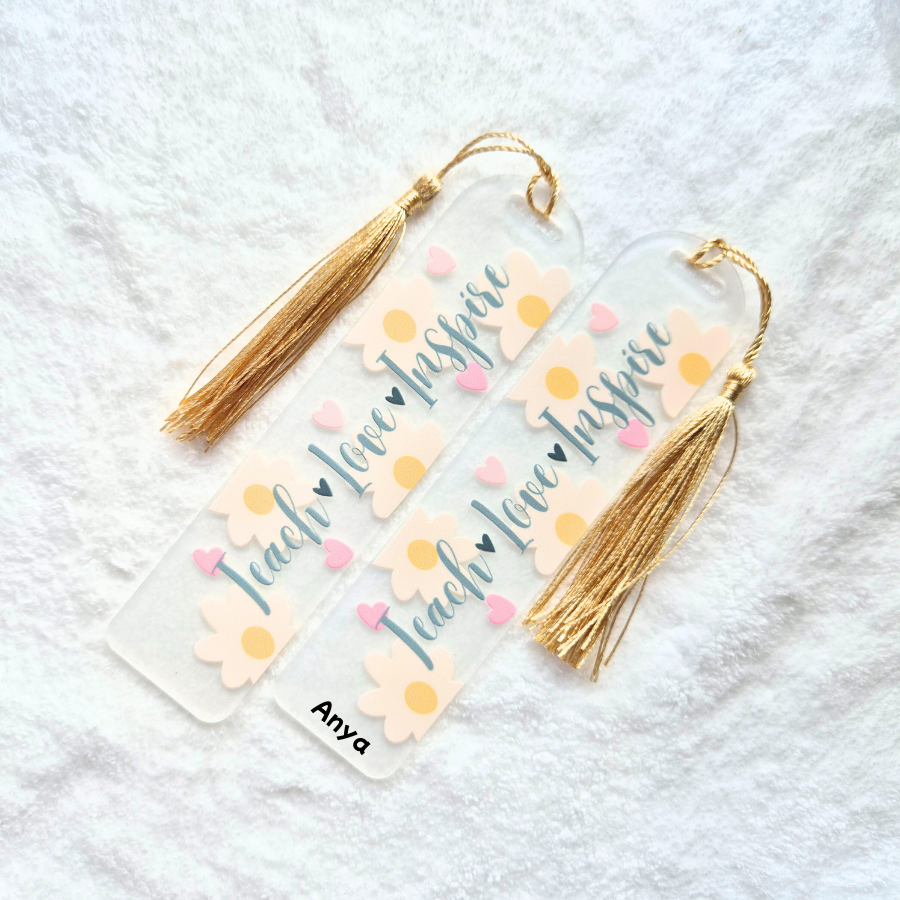 Acrylic Teacher Bookmark | Teach Love Inspire