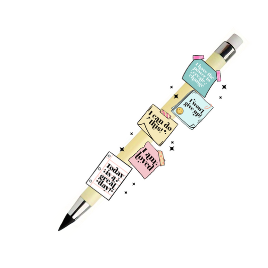 Refillable Infinity Pencil - Post-its Affirmations