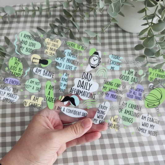 Dad Daily Affirmation Glass Cup