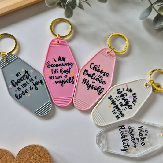 Affirmation Keychain | I Am RIght Where I am Supposed To Be