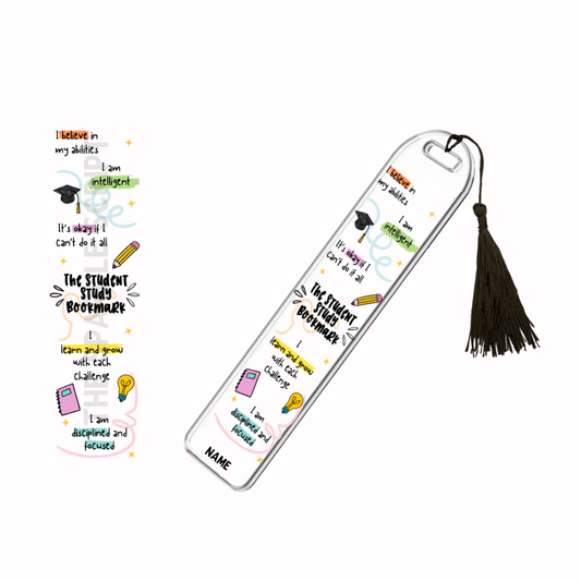 The Student Study Bookmark | Acrylic Affirmation Bookmark