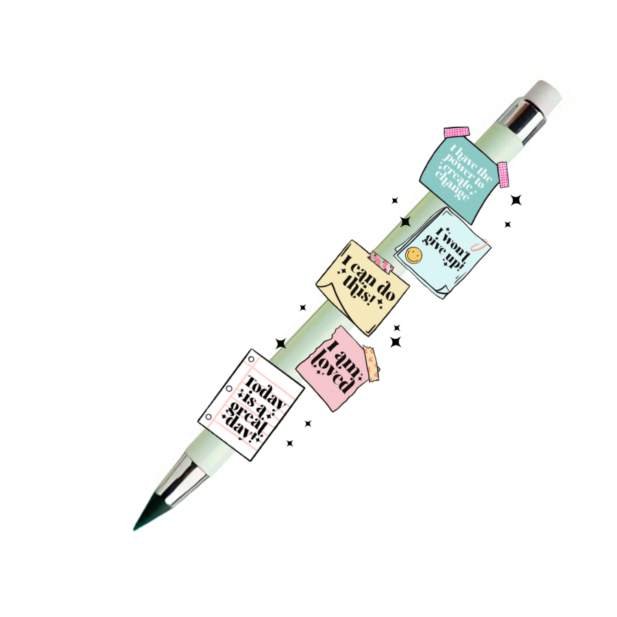 Refillable Infinity Pencil - Post-its Affirmations
