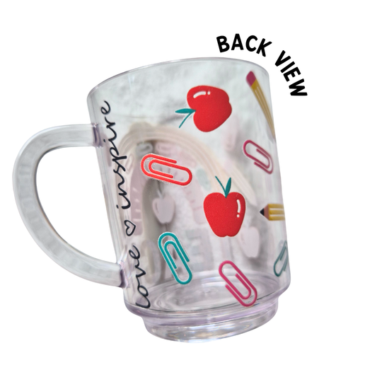 Rainbow Teach Clear Mug