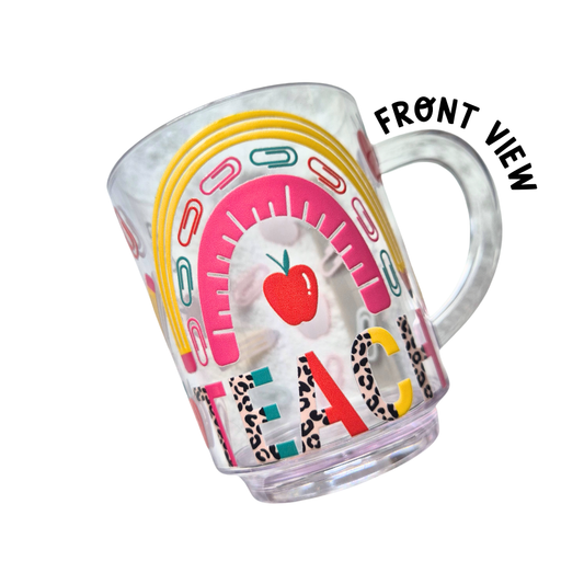 Rainbow Teach Clear Mug
