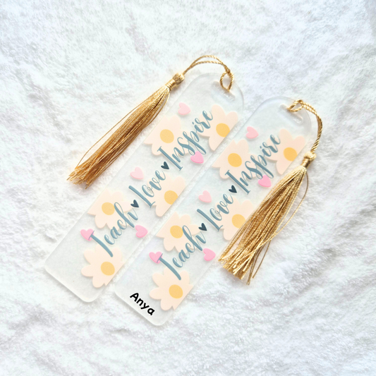 Acrylic Teacher Bookmark | Teach Love Inspire