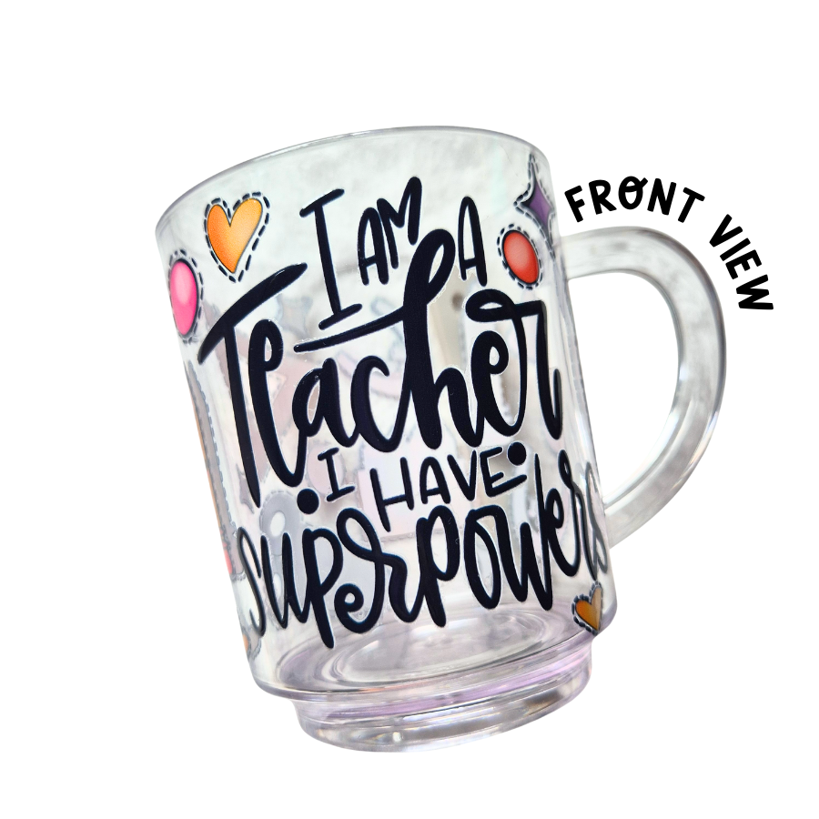 Superpower Teacher Clear Mug